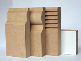 An example of MDF skirting board profiles