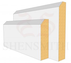 45 bevelled MDF Skirting Board