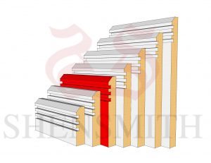 45 Rebated 3 MDF Skirting Board 119mm