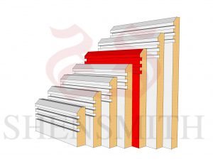 45 Rebated 3 MDF Skirting Board 168mm