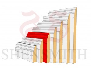 Stepped MDF Skirting Board 119mm