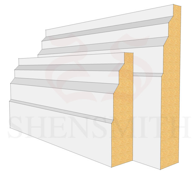 Stepped MDF Skirting Board