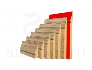 antique 219mm Oak Skirting Board