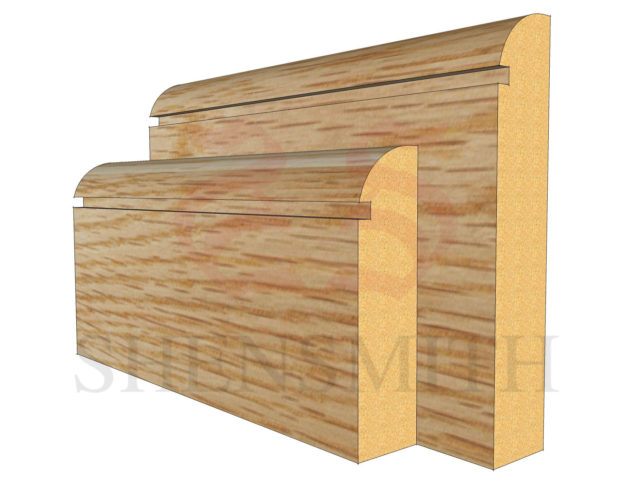 bullnose rebated 1 Oak Skirting Board