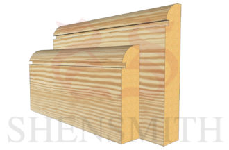 bullnose rebated 1 profile Pine Skirting Board