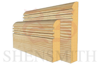 bullnose rebated 3 profile Pine Skirting Board