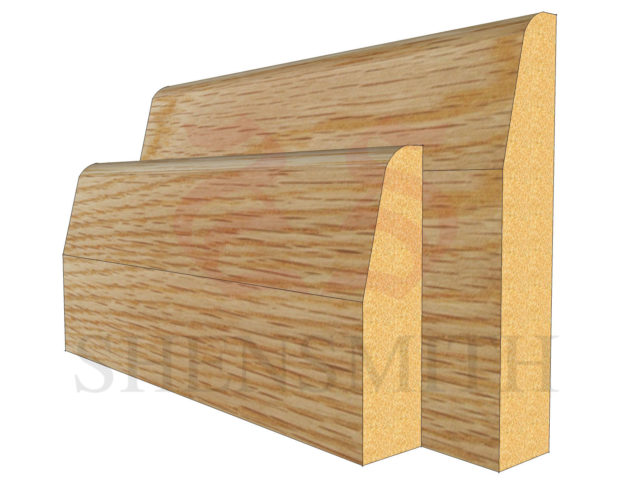 chamfered Oak Skirting Board