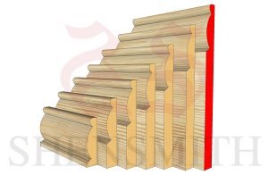 domed 219mm Pine Skirting Board