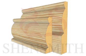 domed profile Pine Skirting Board