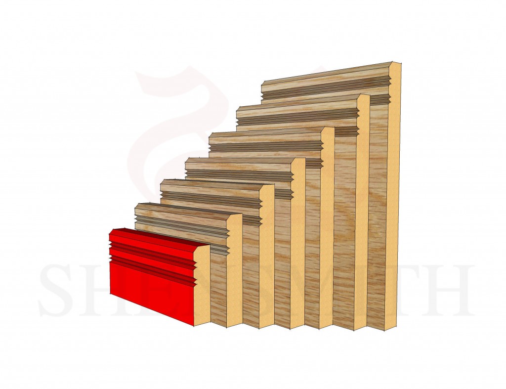 double v groove 68mm Oak Skirting Board