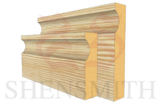 modern profile Pine Skirting Board