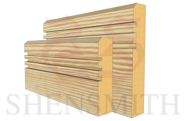 modern 2 profile Pine Skirting Board