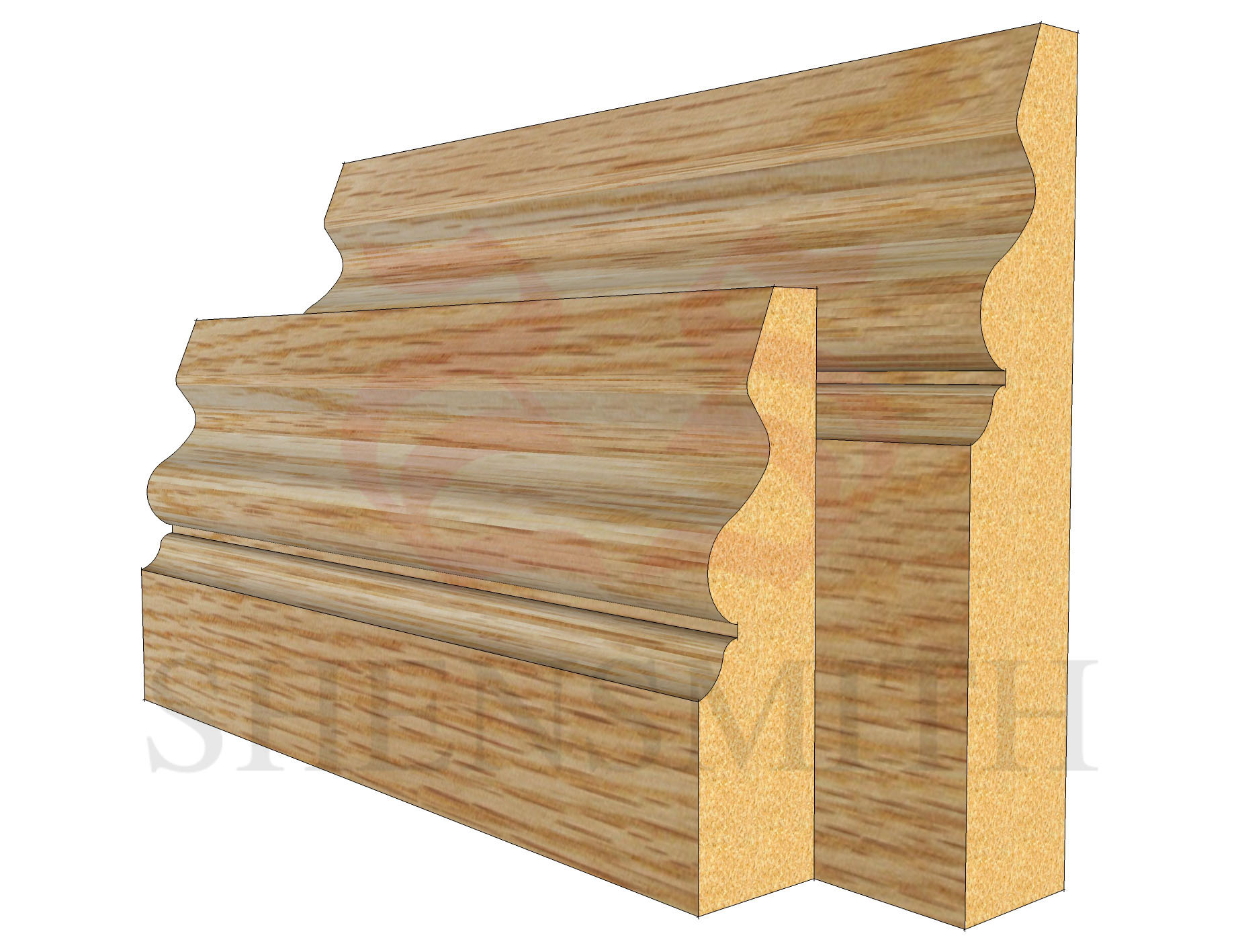 ogee4mm Oak Skirting Board