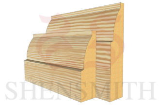 ovolo profile Pine Skirting Board