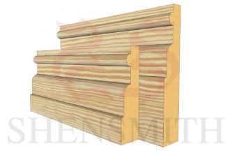 reeded 1 profile Pine Skirting Board