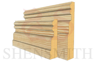 reeded 2 profile Pine Skirting Board