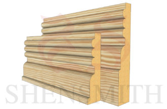reeded 3 profile Pine Skirting Board