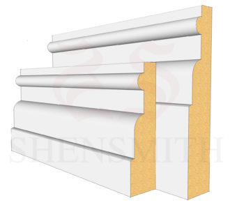 Reeded 1 MDF Skirting Board