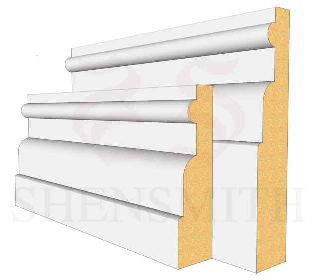 Reeded 1 MDF Skirting Board