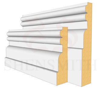 Reeded 2 MDF Skirting Board