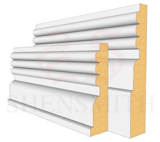 Reeded 3 Profile Skirting Board
