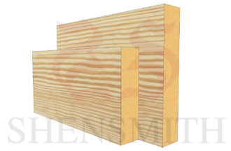 square edge profile Pine Skirting Board