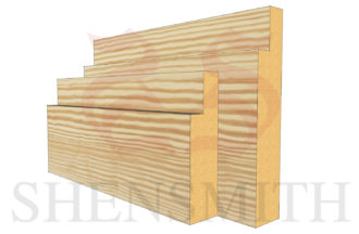 step profile Pine Skirting Board
