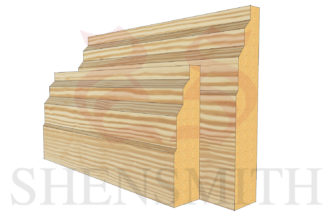 stepped profile Pine Skirting Board