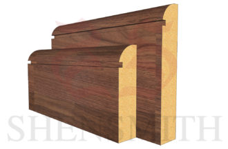 Bullnose Rebated 1 Walnut Skirting Board