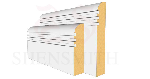 Bullnose Rebated 3 Beech Skirting Board