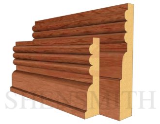 Reeded 3 Cherry Skirting Board