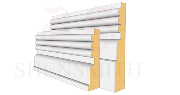 Reeded 3 Beech Skirting Board
