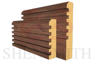 Ribbed Walnut Skirting Board