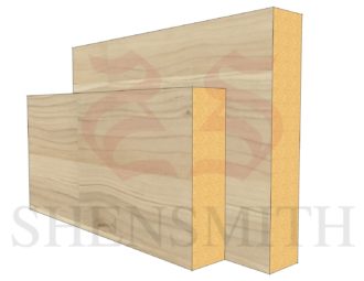 Square Edge Ash Skirting Board