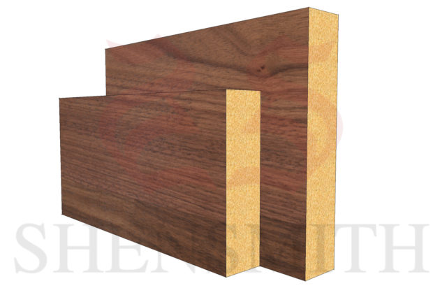 Square Edge Walnut Skirting Board