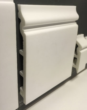White PVCU Flexible Over Skirting Board